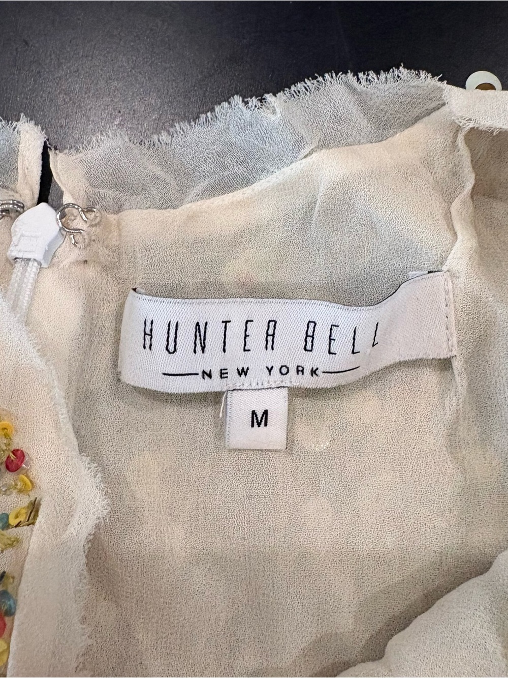 HUNTER BELL Cream Sequin Shimmer Top - Picture 2 of 3
